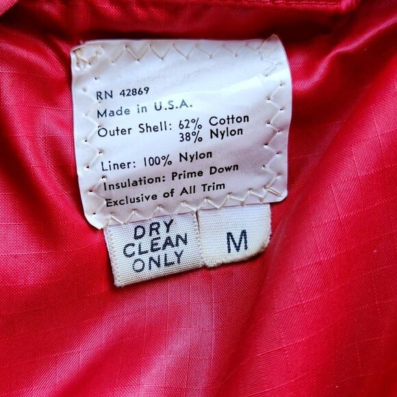 Vintage First Label 1967 1970s Eastern Mountain Sports Goose Down Jacket Med USA - Picture 3 of 14